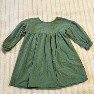 H&M Olive Green Casual Kids Dress
